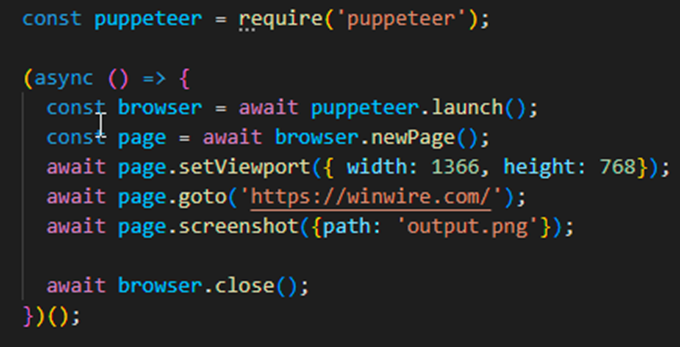 Puppeteer UI Automation
