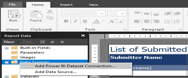 power bi database connection