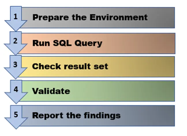 Database testing process